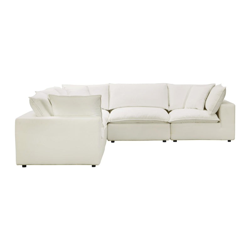 Cali 5-Piece Performance Fabric Modular L-Sectional - Natural