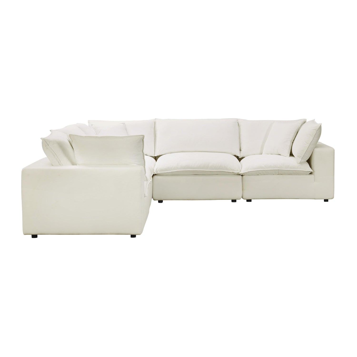 Cali 5-Piece Performance Fabric Modular L-Sectional - Natural