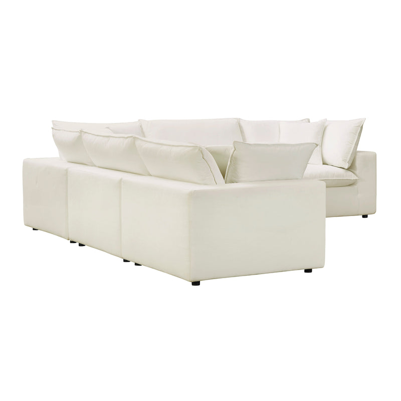 Cali 5-Piece Performance Fabric Modular L-Sectional - Natural
