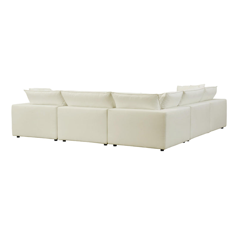 Cali 5-Piece Performance Fabric Modular L-Sectional - Natural