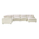 Cali 7-Piece Performance Fabric Modular Large Chaise Sectional - Natural