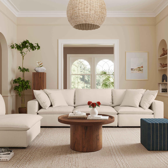 Cali 120" Performance Fabric Modular Sofa - Natural
