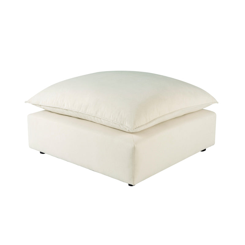 Cali Performance Fabric Ottoman - Natural