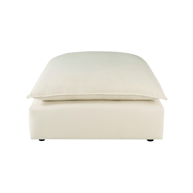Cali Performance Fabric Ottoman - Natural