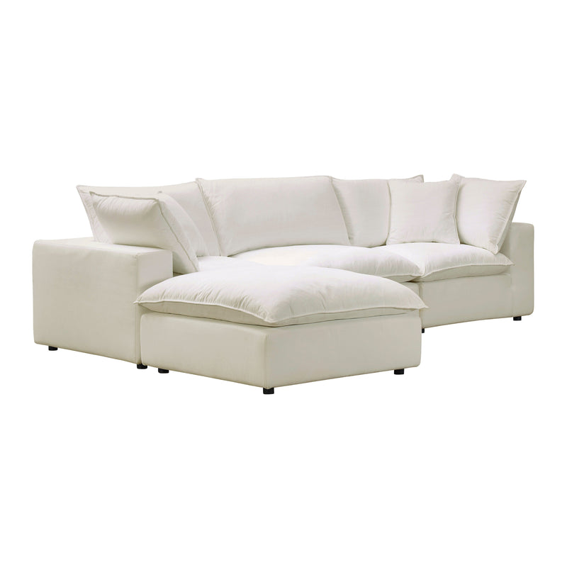 Cali Performance Fabric Ottoman - Natural