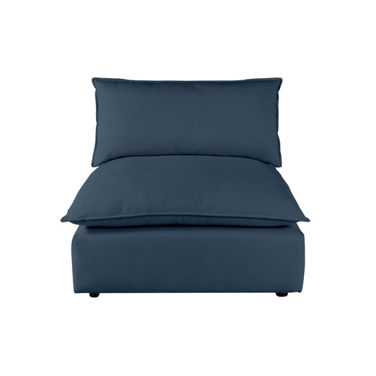 Cali Performance Fabric Modular Armless Chair - Navy
