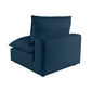 Cali Performance Fabric Modular Armless Chair - Navy