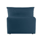 Cali Performance Fabric Modular Armless Chair - Navy