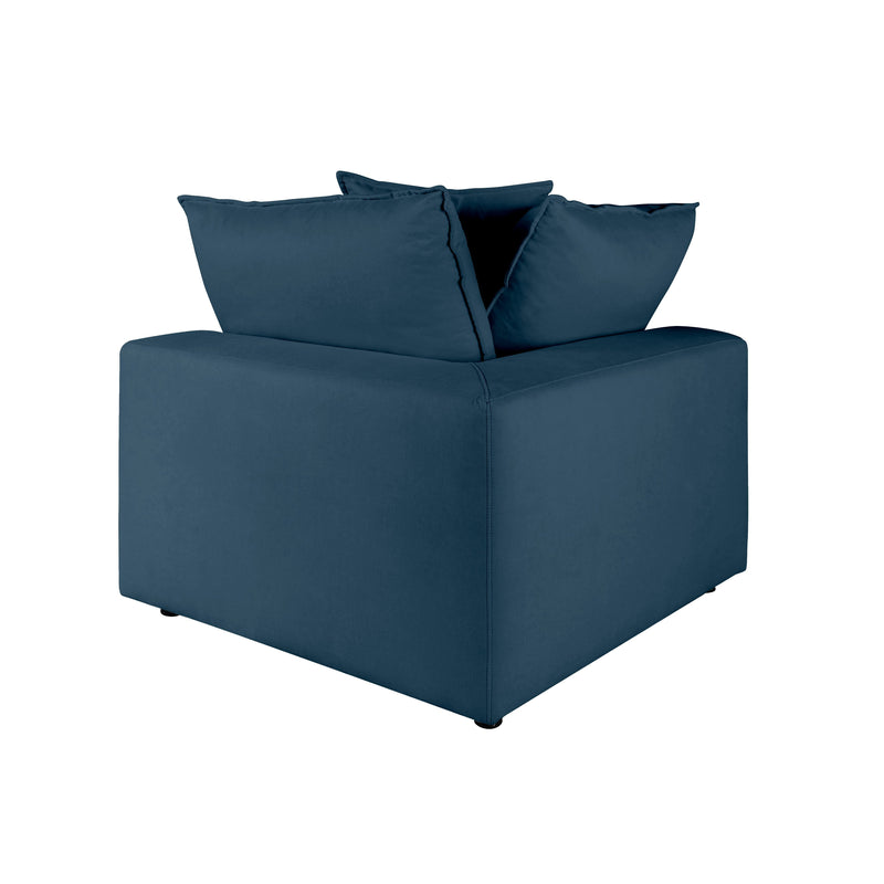 Cali Performance Fabric Modular Corner Chair - Navy