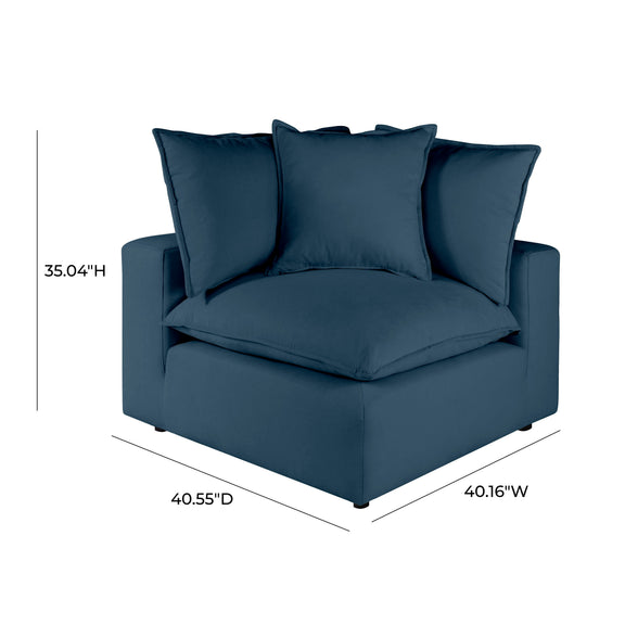 Cali Performance Fabric Modular Corner Chair - Navy