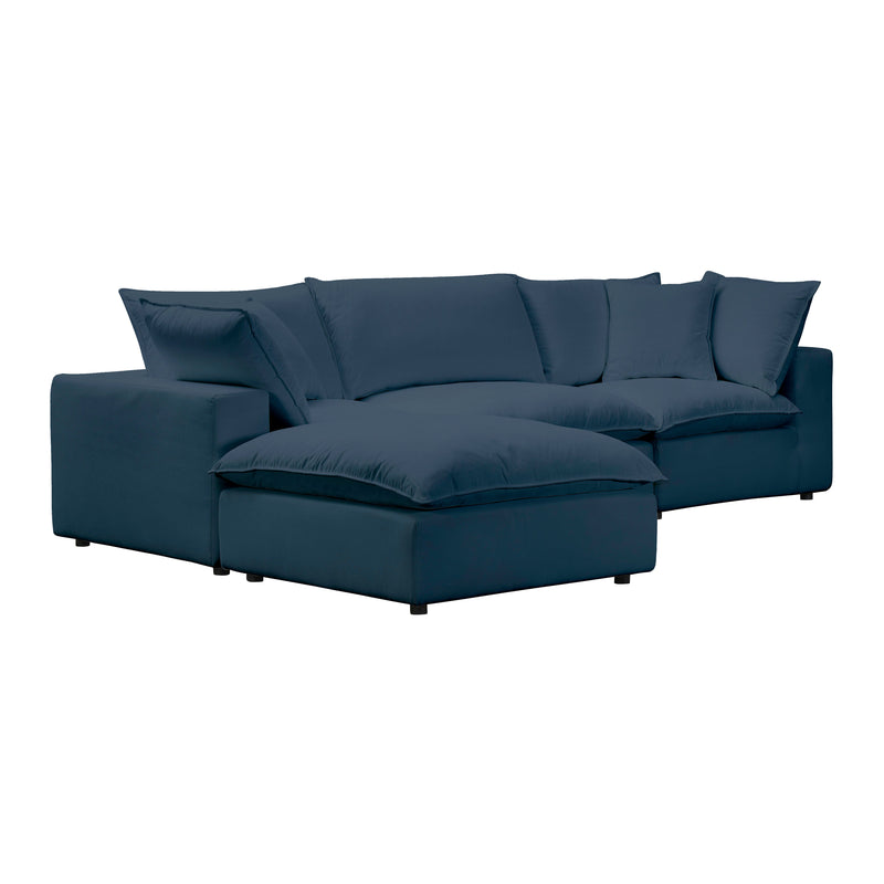 Cali 4-Piece Performance Fabric Modular Sectional - Navy
