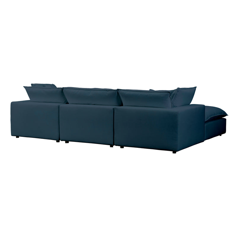 Cali 4-Piece Performance Fabric Modular Sectional - Navy