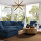 Cali 4-Piece Performance Fabric Modular Sectional - Navy