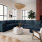 Cali 7-Piece Performance Fabric Modular Large Chaise Sectional - Navy