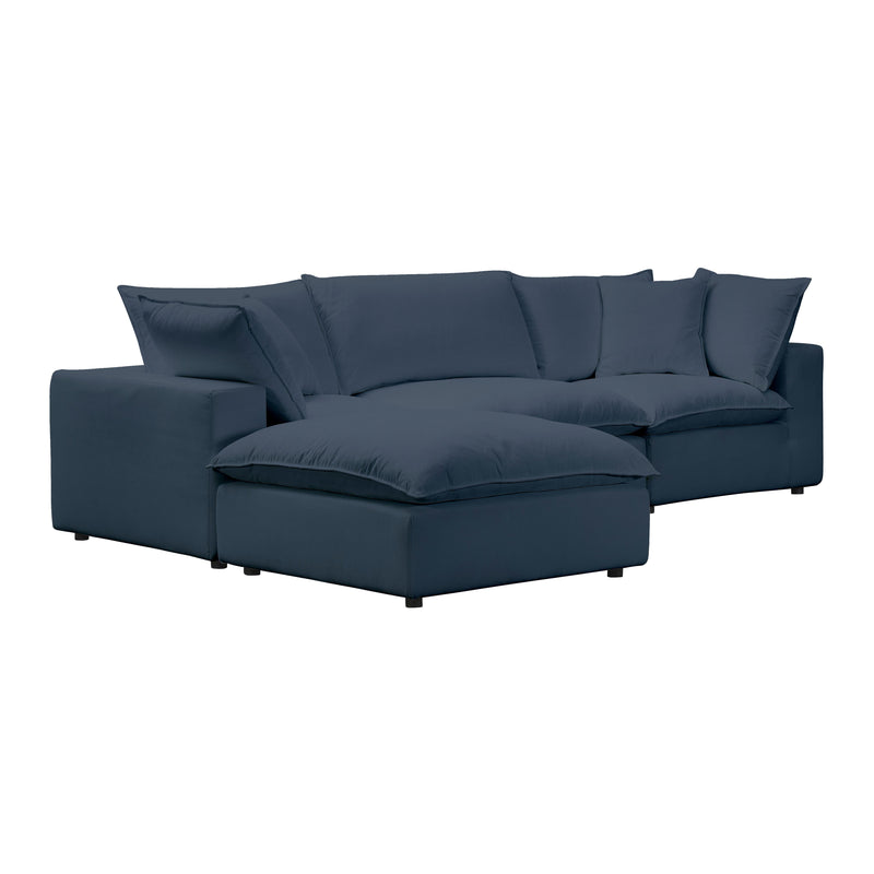 Cali Performance Fabric Ottoman - Navy