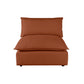 Cali Performance Fabric Modular Armless Chair - Rust