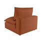 Cali Performance Fabric Modular Armless Chair - Rust
