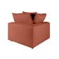 Cali Performance Fabric Modular Corner Chair - Rust