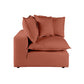 Cali Performance Fabric Modular Corner Chair - Rust