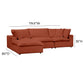 Cali 4-Piece Performance Fabric Modular Sectional - Rust