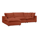 Cali 4-Piece Performance Fabric Modular Sectional - Rust