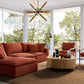 Cali 4-Piece Performance Fabric Modular Sectional - Rust