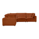 Cali 5-Piece Performance Fabric Modular L-Sectional - Rust