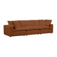 Cali 120" Performance Fabric Modular Sofa - Rust