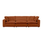 Cali 120" Performance Fabric Modular Sofa - Rust