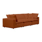 Cali 120" Performance Fabric Modular Sofa - Rust