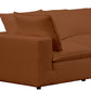Cali 120" Performance Fabric Modular Sofa - Rust