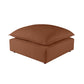 Cali Performance Fabric Ottoman - Rust