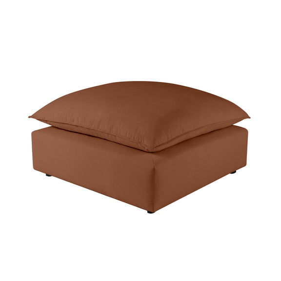 Cali Performance Fabric Ottoman - Rust