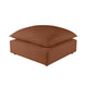 Cali Performance Fabric Ottoman - Rust