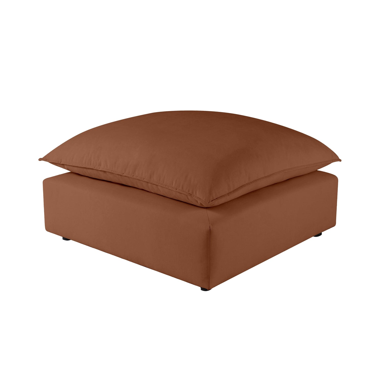 Cali Performance Fabric Ottoman - Rust
