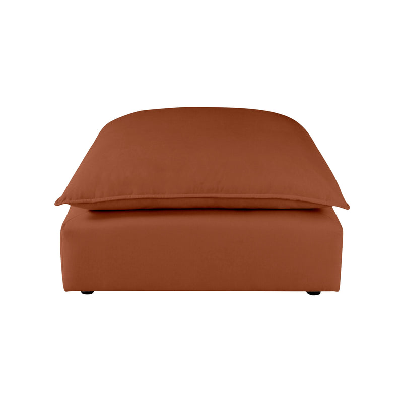 Cali Performance Fabric Ottoman - Rust
