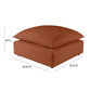Cali Performance Fabric Ottoman - Rust