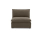 Cali Chocolate Brown Performance Velvet Armless Chair
