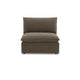Cali Chocolate Brown Performance Velvet Armless Chair