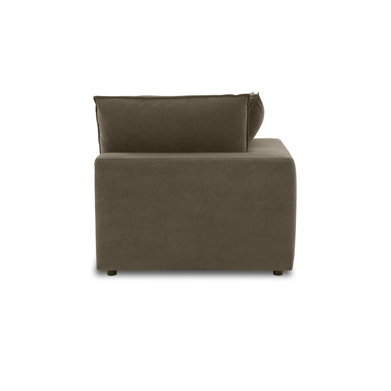 Cali Chocolate Brown Performance Velvet Corner Chair