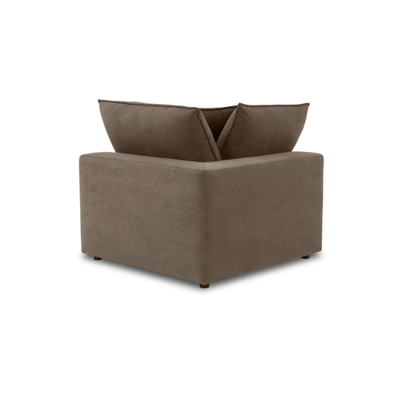 Cali Chocolate Brown Performance Velvet Corner Chair