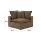 Cali Chocolate Brown Performance Velvet Corner Chair