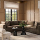 Cali 5-Piece Chocolate Brown Performance Velvet L-Sectional