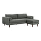 Cave 2-Piece Performance Velvet Sectional - Grey