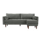 Cave 2-Piece Performance Velvet Sectional - Grey