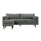 Cave 2-Piece Performance Velvet Sectional - Grey