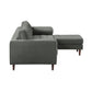 Cave 2-Piece Performance Velvet Sectional - Grey