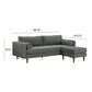 Cave 2-Piece Performance Velvet Sectional - Grey