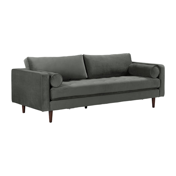 Cave 88" Performance Velvet Sofa - Grey