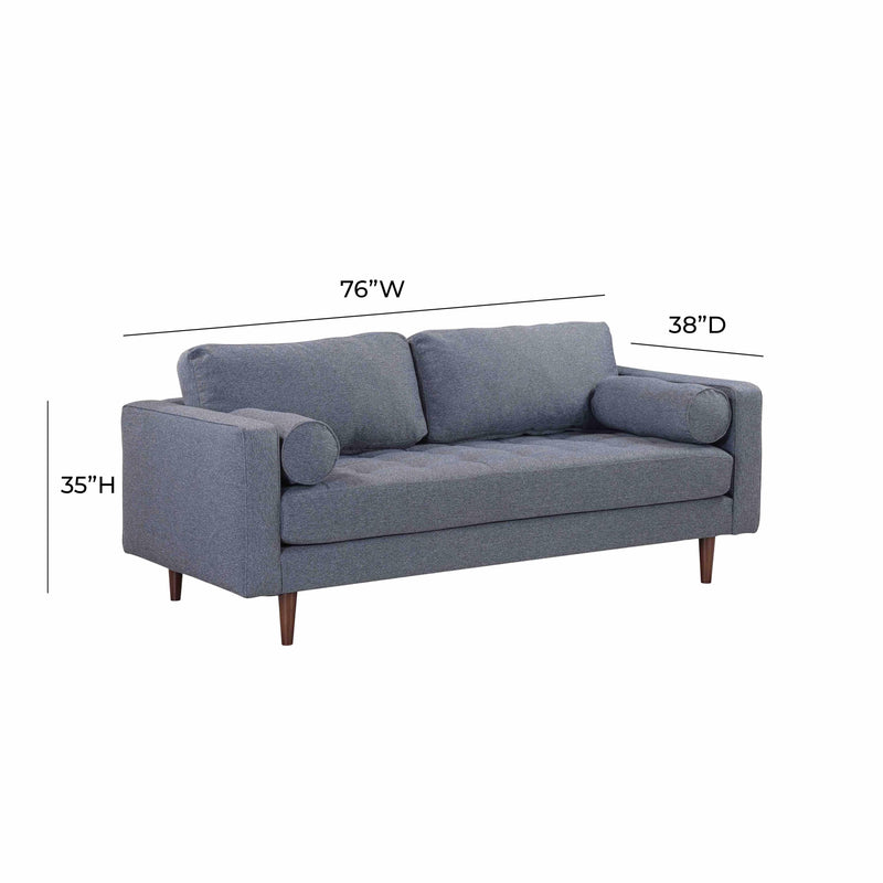 Cave 76" Tweed Loveseat - Navy